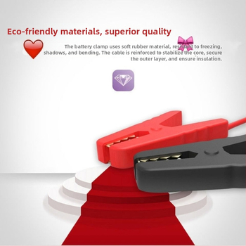 Cleme de pornire de urgență pentru mașină cu conector EC5 și cablu pentru baterie, compatibile cu baterie externă portabilă, CCC certificat