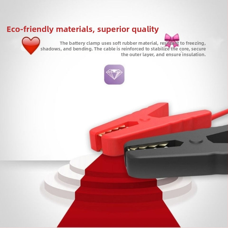 Cleme de pornire de urgență pentru mașină cu conector EC5 și cablu pentru baterie, compatibile cu baterie externă portabilă, CCC certificat