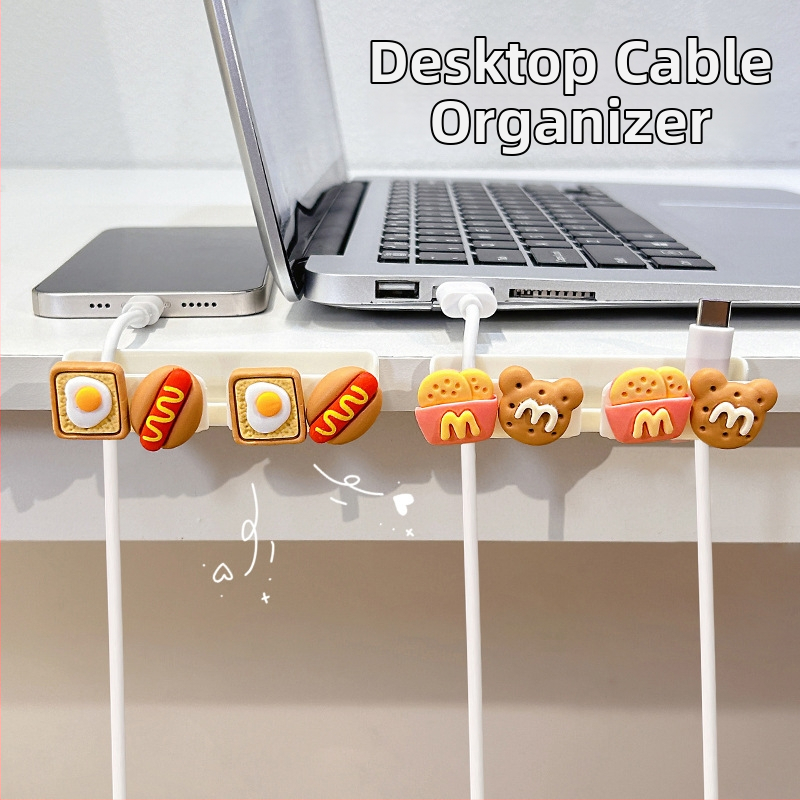 Οργανωτής καλωδίων για επιφάνεια εργασίας και κομοδίνο, αποθήκευση καλωδίων δεδομένων και φορτιστών, ABS υλικό