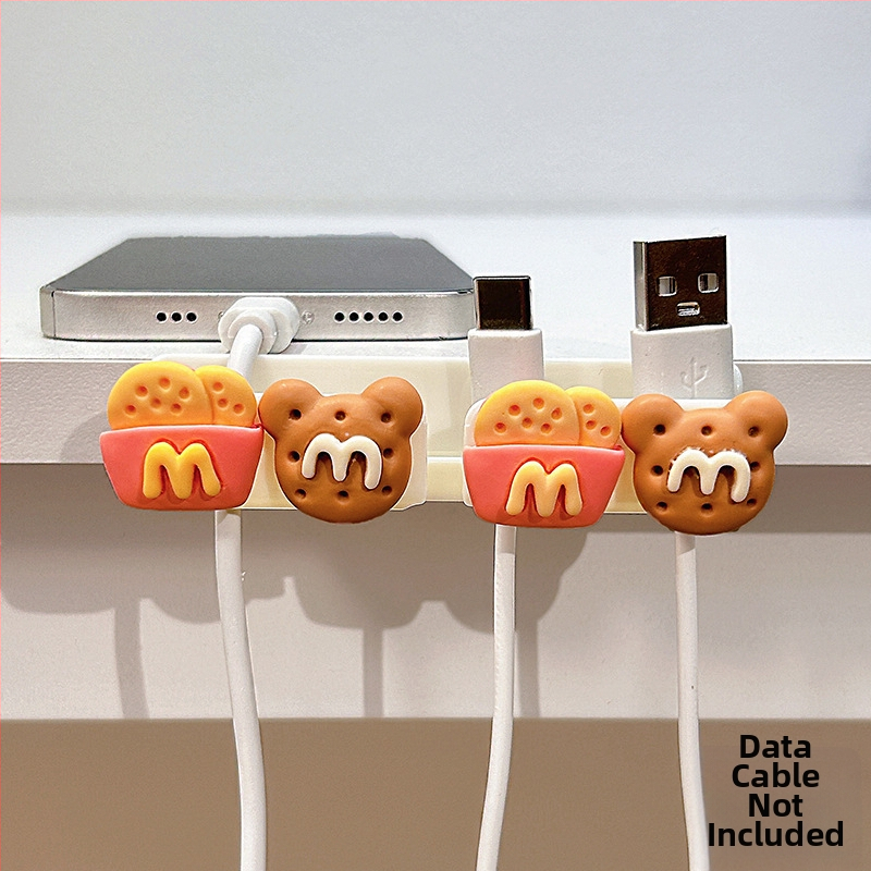 Οργανωτής καλωδίων για επιφάνεια εργασίας και κομοδίνο, αποθήκευση καλωδίων δεδομένων και φορτιστών, ABS υλικό