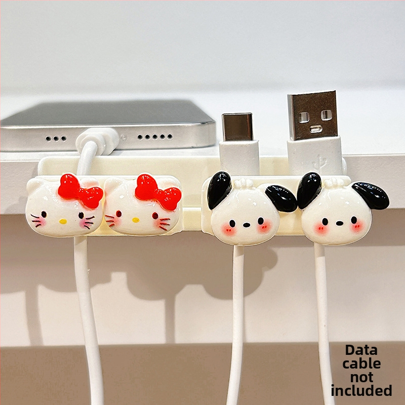 Οργανωτής καλωδίων για επιφάνεια εργασίας και κομοδίνο, αποθήκευση καλωδίων δεδομένων και φορτιστών, ABS υλικό