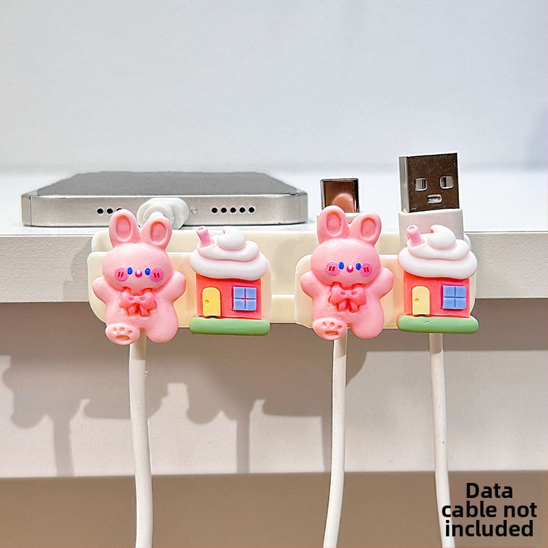 Οργανωτής καλωδίων για επιφάνεια εργασίας και κομοδίνο, αποθήκευση καλωδίων δεδομένων και φορτιστών, ABS υλικό