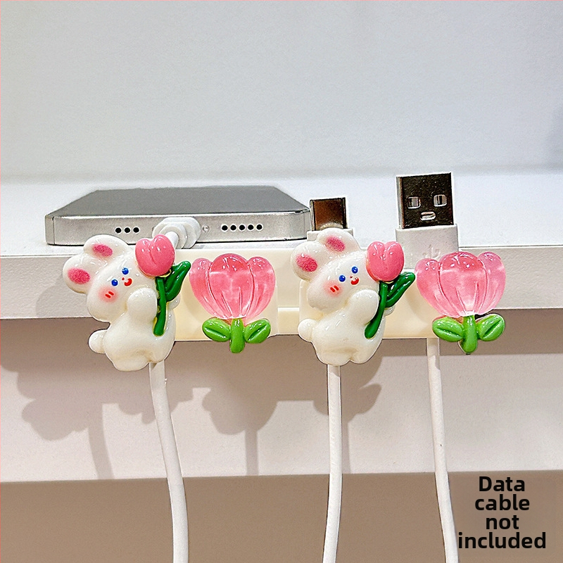 Οργανωτής καλωδίων για επιφάνεια εργασίας και κομοδίνο, αποθήκευση καλωδίων δεδομένων και φορτιστών, ABS υλικό