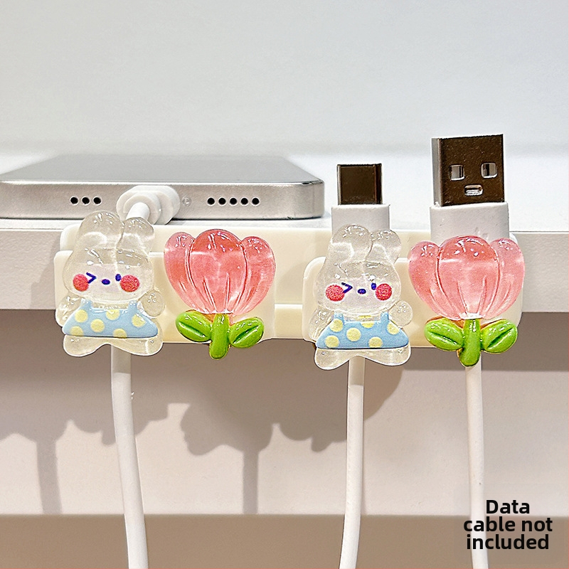 Οργανωτής καλωδίων για επιφάνεια εργασίας και κομοδίνο, αποθήκευση καλωδίων δεδομένων και φορτιστών, ABS υλικό