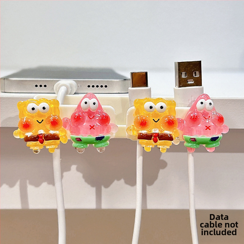 Οργανωτής καλωδίων για επιφάνεια εργασίας και κομοδίνο, αποθήκευση καλωδίων δεδομένων και φορτιστών, ABS υλικό