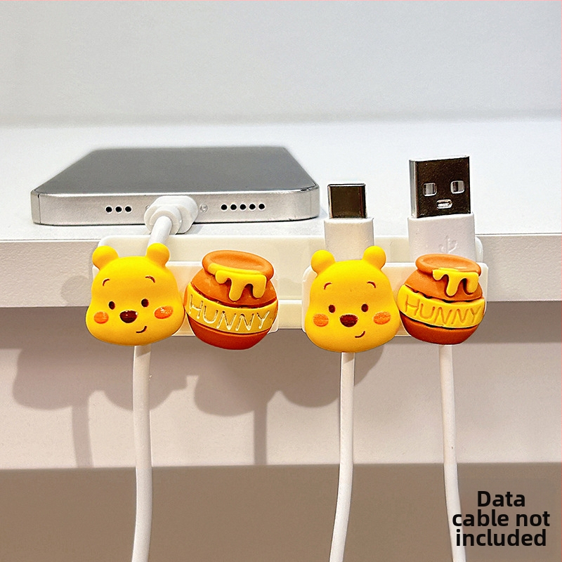 Οργανωτής καλωδίων για επιφάνεια εργασίας και κομοδίνο, αποθήκευση καλωδίων δεδομένων και φορτιστών, ABS υλικό