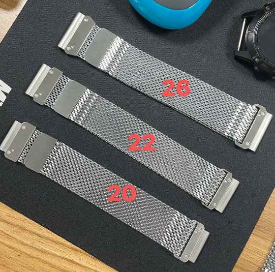 Hyf Curea Milană din oțel inoxidabil pentru Garmin Fenix 8/7X – interfețe 20/22/26 mm, închidere magnetică