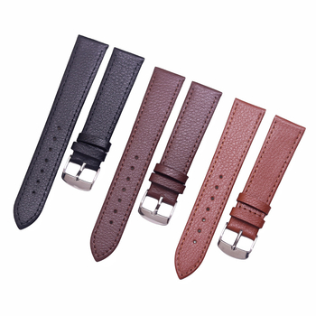 Kexin curea de ceas din piele naturală pentru bărbați, textură lychee, piele de vițel, ultra-subțire, cu știfturi de prindere