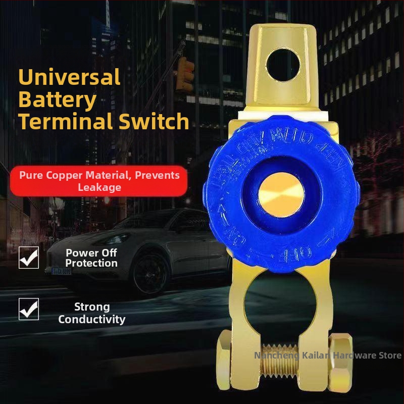 Automobiļa akumulatora atslēdzējs - tīrs vara, biezs dizains, pret noplūdēm skava, akumulatora termināla aizsardzība