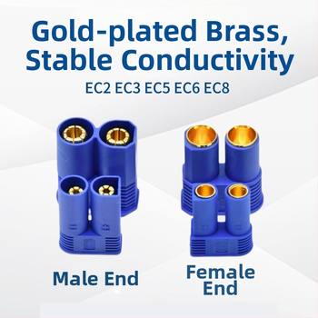 EC5 automašīnas ārkārtas iedarbināšanas kontakts (vīrietis un sieviete) ar 100A augstas strāvas vadu, 10 AWG