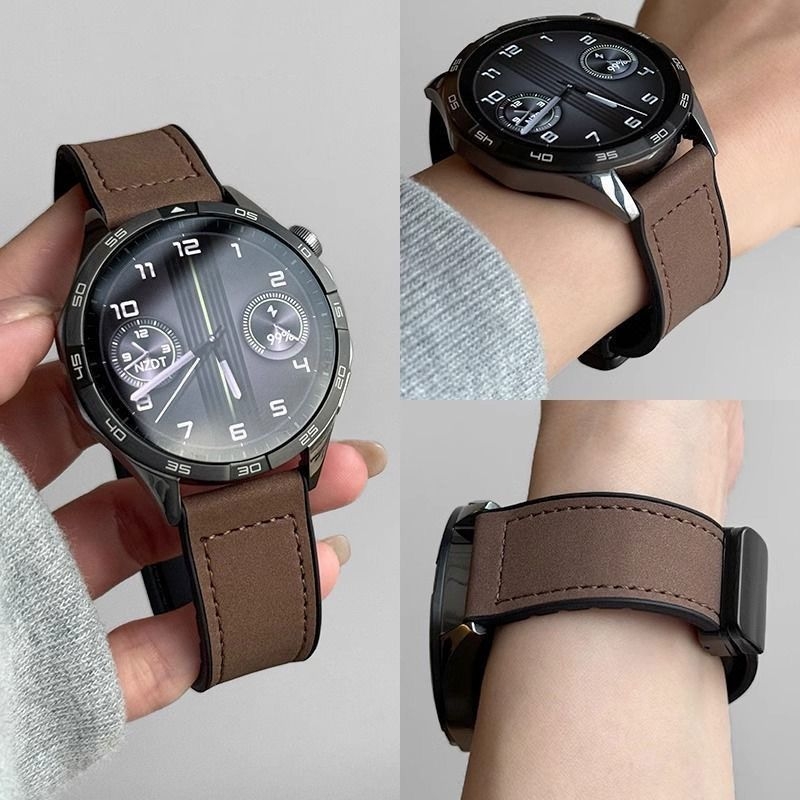 Remen za Huawei GT3/GT4/GT5 i Watch3/GT4 Pro, materijal Shell, prilagodljiva veličina sučelja, poslovni stil.