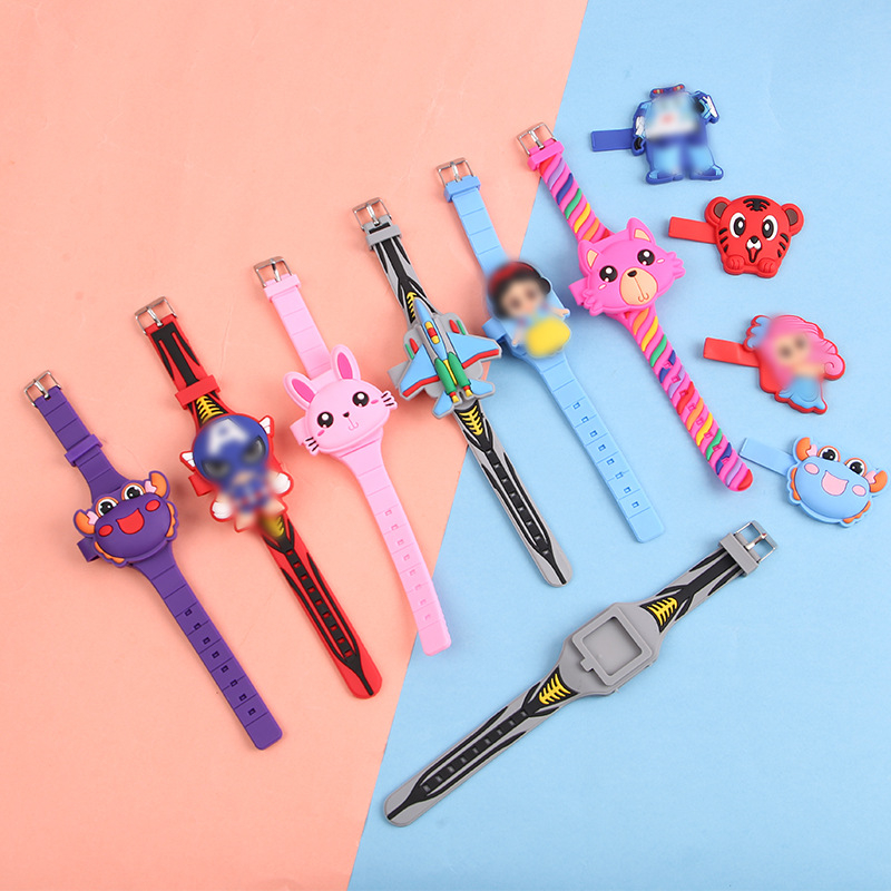 Διπλής όψεως λουρί ρολογιού για παιδιά | PVC λουρί, στυλ καρτούν, προσωπική τάση, Καλοκαίρι 2024