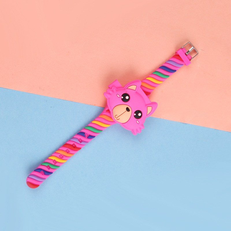 Διπλής όψεως λουρί ρολογιού για παιδιά | PVC λουρί, στυλ καρτούν, προσωπική τάση, Καλοκαίρι 2024