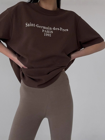 Unisex majica s tiskom slova, opuštenog kroja, 95% pamuk