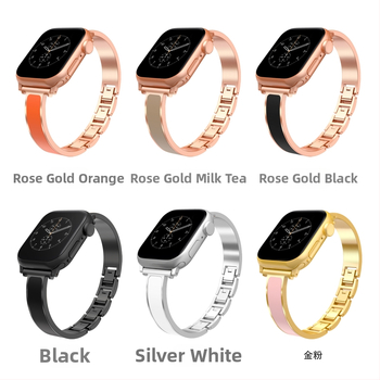 Metalna lančana narukvica s dijamantima za Apple Watch S1109876, 20 mm tanak remen