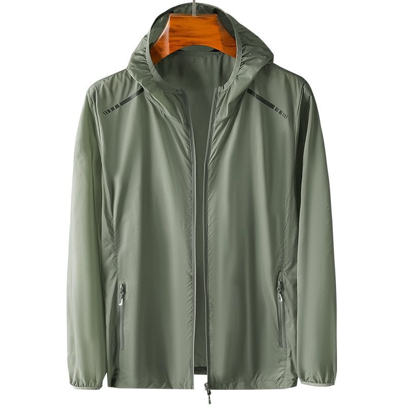Jakna za UV zaštitu s kapuljom, 100% najlon, džepovi na zip, ležerni kroj, ljeto
