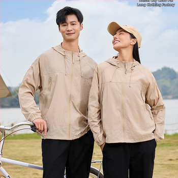 Uniszex külső széldzseki, könnyű és lélegző, nylon, UPF50+ UV védelem, kapucnival, gyorsan száradó