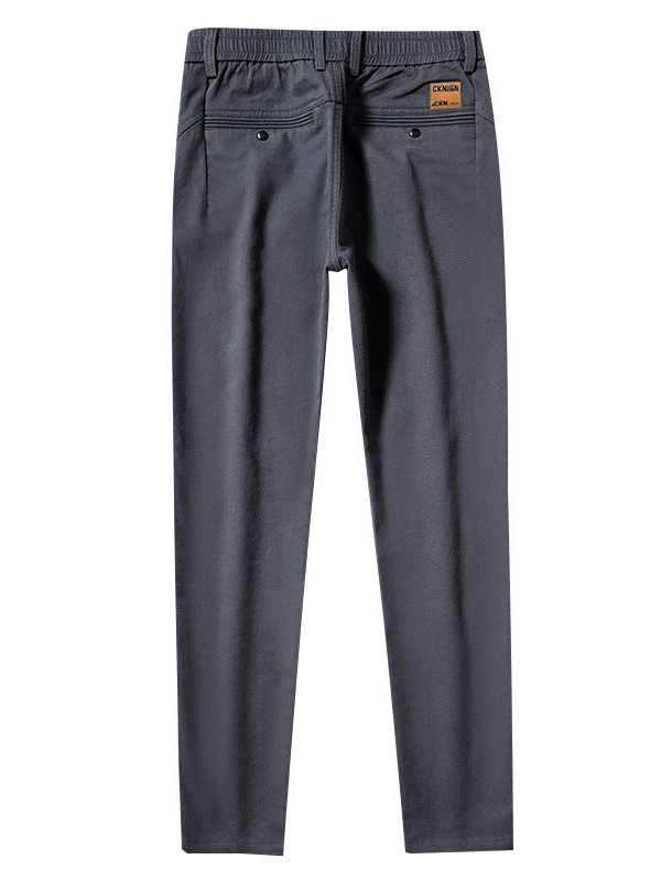 Muške casual hlače s flisom iznutra, ravnog kroja, slim-fit, elastične, tople, radni stil, jesen-zima 2025.