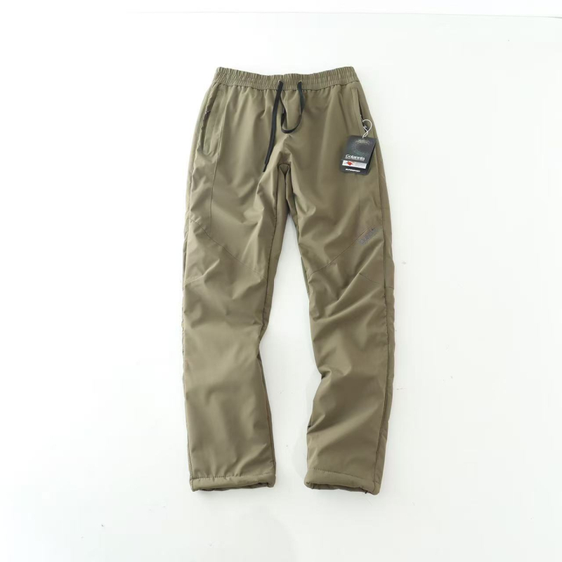 Vyrinės flisinės kelnės su tiesia siluetu, aukšta juosta, su diržu, sintetinių pluoštų mišinys, žiemai ir laisvalaikiui