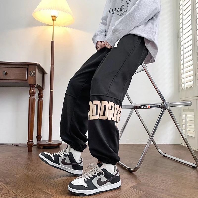 Muške hlače s fleeceom, jogger kroj, američki casual stil, cargo džepovi, tople za jesen-zimu