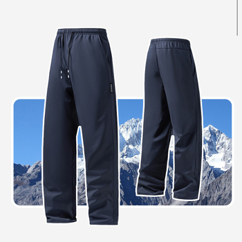 Vyrams tiesaus kirpimo žieminės fliso pamušinės kelnės, poliesterio pluoštas, mikroelastinės