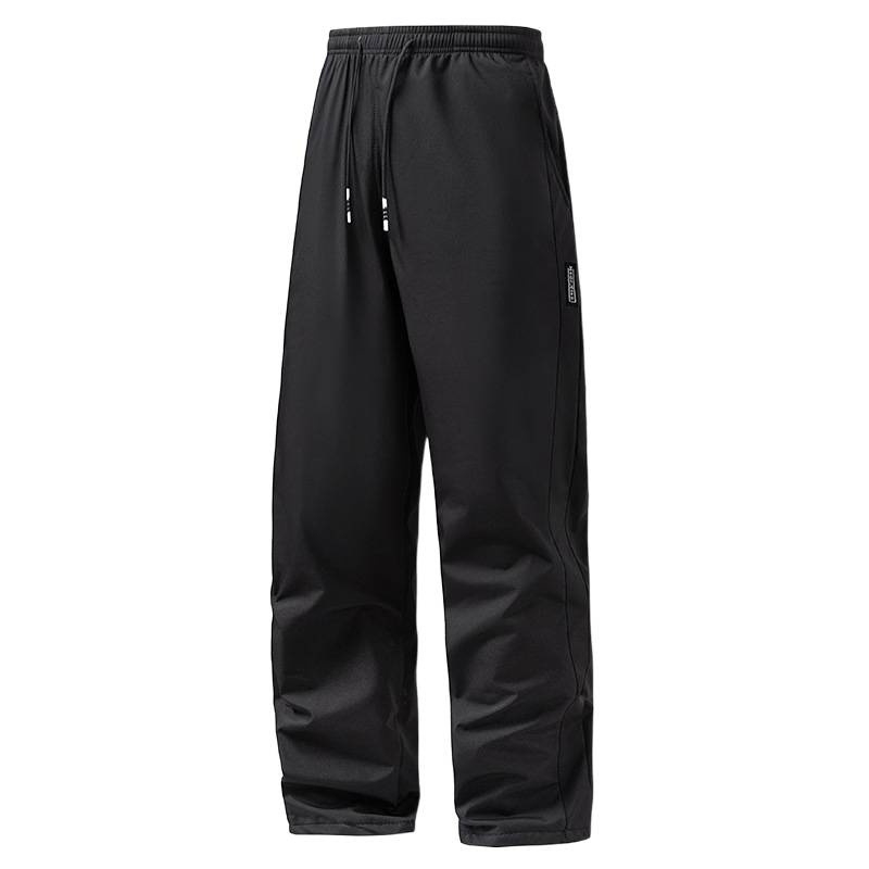 Vyrams tiesaus kirpimo žieminės fliso pamušinės kelnės, poliesterio pluoštas, mikroelastinės