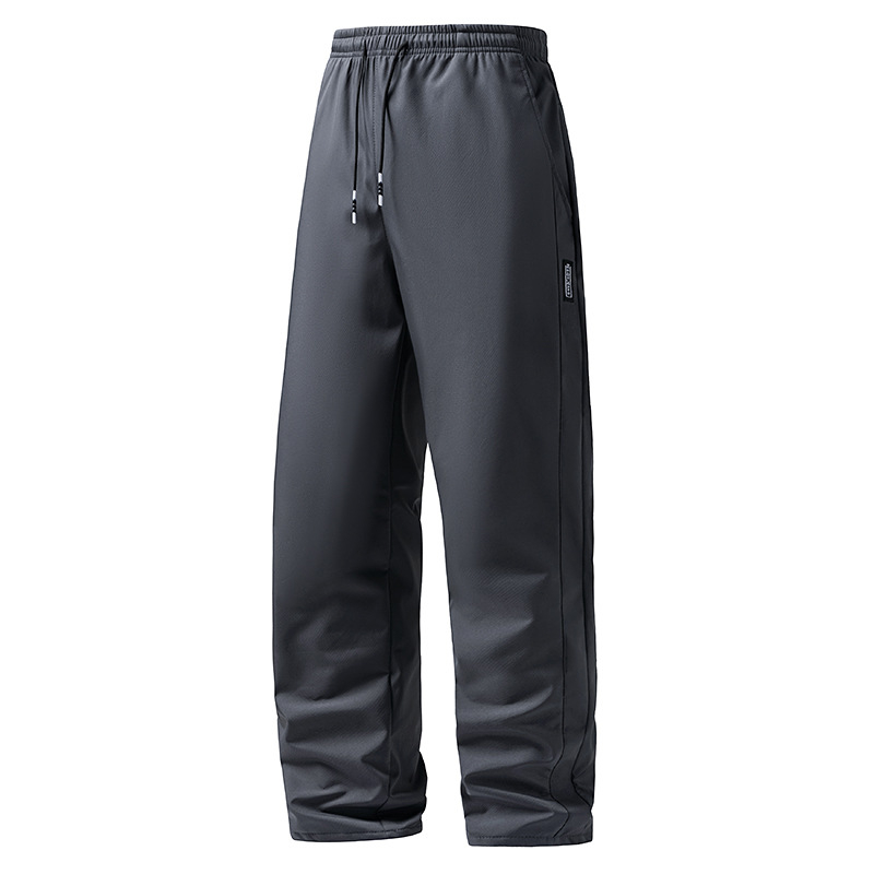 Vyrams tiesaus kirpimo žieminės fliso pamušinės kelnės, poliesterio pluoštas, mikroelastinės