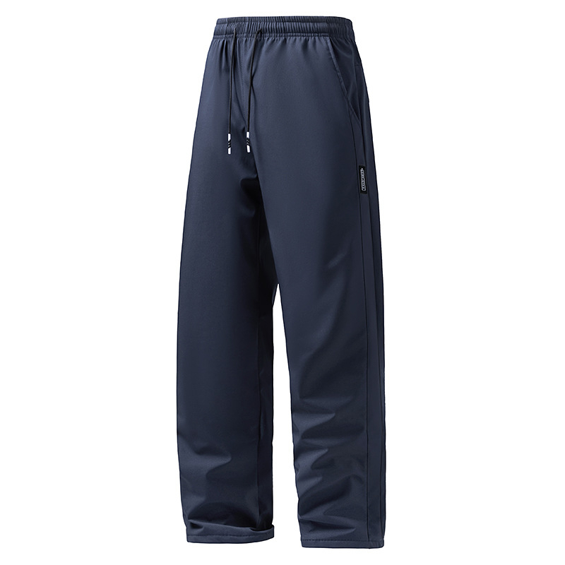 Vyrams tiesaus kirpimo žieminės fliso pamušinės kelnės, poliesterio pluoštas, mikroelastinės