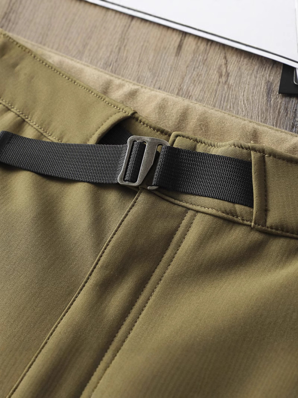 Meeste talvised Softshell püksid fliisvooder, lõike sirge, keskmine vöökoht, mikroelastsus, igapäevaseks kandmiseks