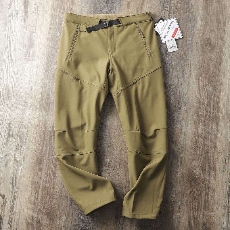 Meeste talvised Softshell püksid fliisvooder, lõike sirge, keskmine vöökoht, mikroelastsus, igapäevaseks kandmiseks