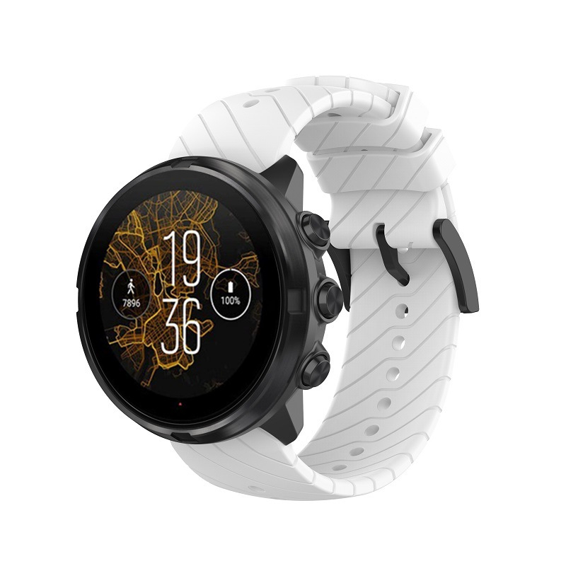 Lisize curea silicon pentru ceas Suunto9 Baro, Suunto7 și D5 — silicon, închidere cu cataramă, 25 g, stil sport