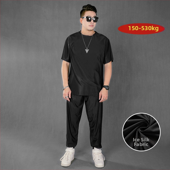 Nailona T-krekla komplekts ar īsām piedurknēm, šorti un bikses — vasara 2024