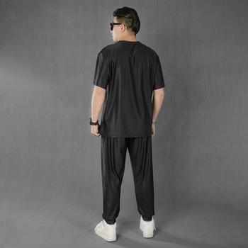 Nailona T-krekla komplekts ar īsām piedurknēm, šorti un bikses — vasara 2024