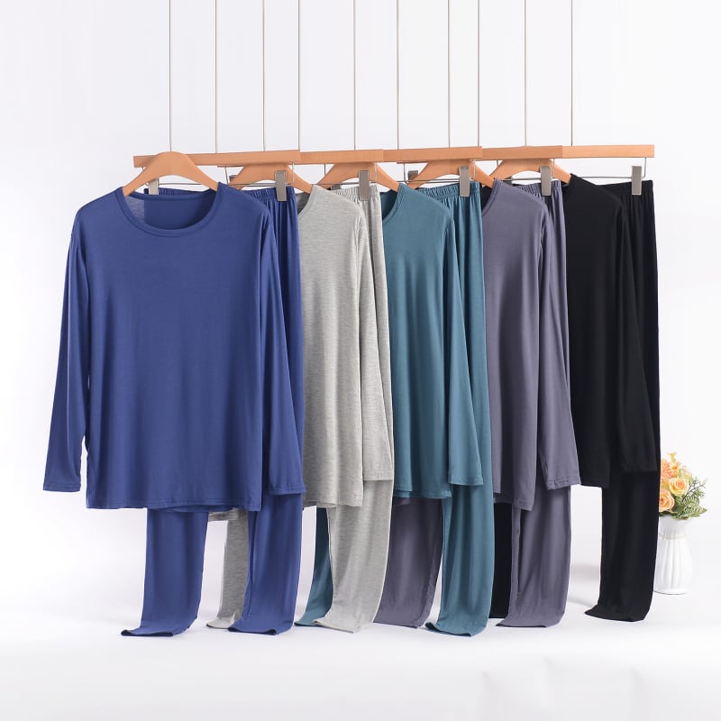 Vīriešu Modal termālais divdaļīgais komplekts – plāns, vidēja vecuma vīriešiem, antistatīvs un elpojošs