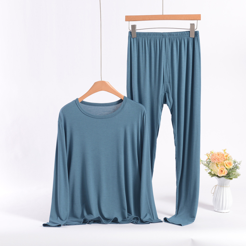 Vīriešu Modal termālais divdaļīgais komplekts – plāns, vidēja vecuma vīriešiem, antistatīvs un elpojošs