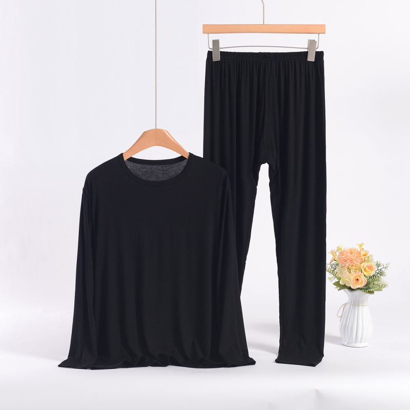 Vīriešu Modal termālais divdaļīgais komplekts – plāns, vidēja vecuma vīriešiem, antistatīvs un elpojošs