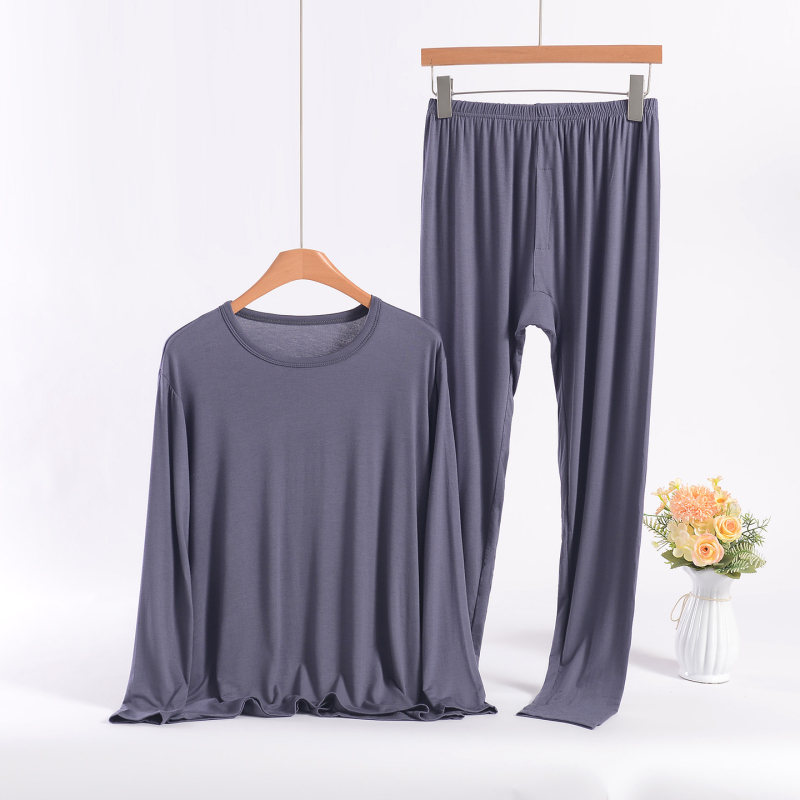 Vīriešu Modal termālais divdaļīgais komplekts – plāns, vidēja vecuma vīriešiem, antistatīvs un elpojošs