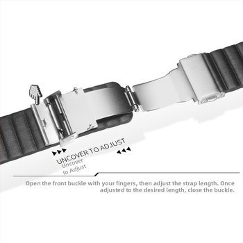 XT Apple Watch каишка – естествена кожа, опростен стил, закопчалка с двойно копче