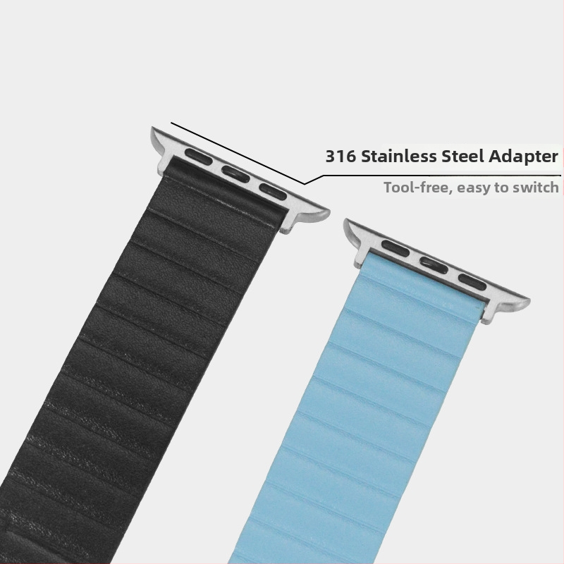 XT remienok pre Apple Watch – pravá koža, jednoduchý štýl, spona s dvojitým tlačidlom