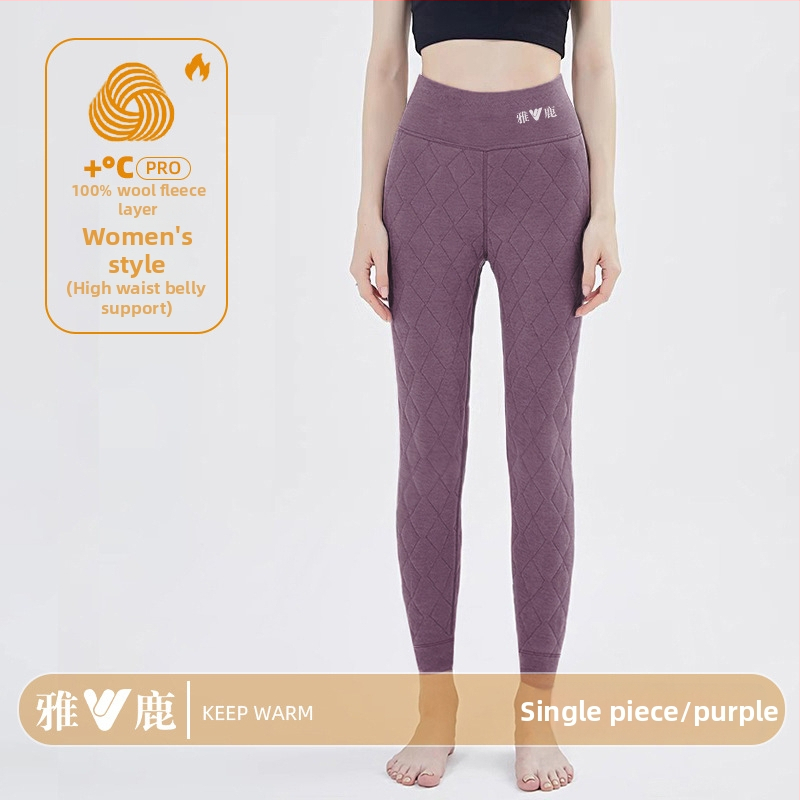 Yalu vunene termalne hlače – unisex, zimski visok pojas, flis podstava, debele