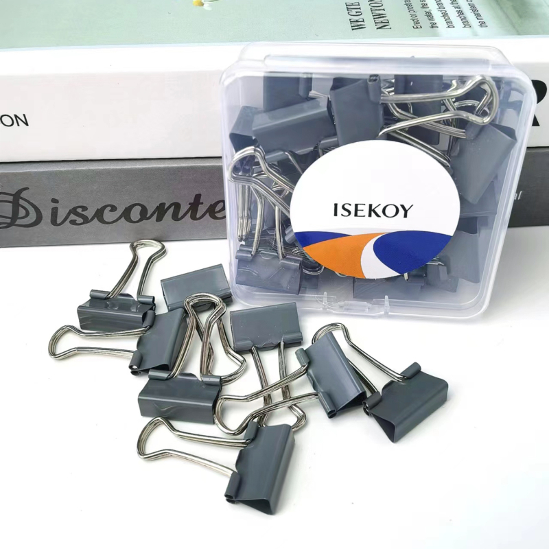 Klip za dokumente s dizajnom swallowtail, metalno tijelo