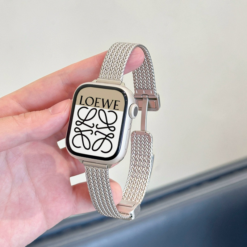 Metalni remen za Apple Watch s motivom pšenice, magnetska kopča, vrhunski dojam, S9 magnetni, tanak dizajn S8