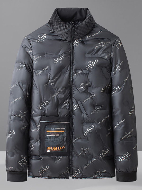 Vīriešu ziemas jaka ar kapuci, kokvilnas pildījums, noņemama iekšējā oderējums, flīsa iekšējā oderējums, poliestera audums, rāvējslēdzēja kabatas