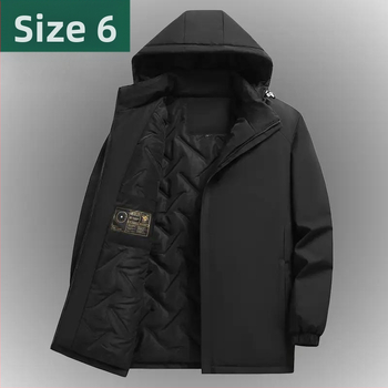 Ανδρικό φθινοπωρινό-χειμερινό μπουφάν, παχύτερο, με πέτο, μανίκια με μανσέτες, πολυεστερικό ύφασμα, στυλ για μεσήλικες