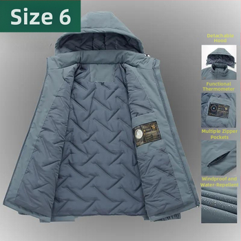 Ανδρικό φθινοπωρινό-χειμερινό μπουφάν, παχύτερο, με πέτο, μανίκια με μανσέτες, πολυεστερικό ύφασμα, στυλ για μεσήλικες