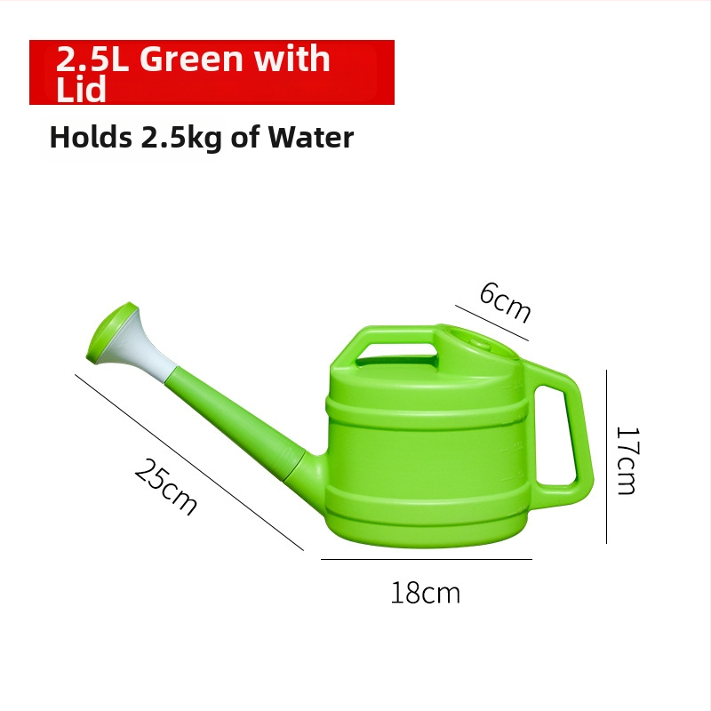 Plastmasas laistīšanas kanna ar garu izplūdumu