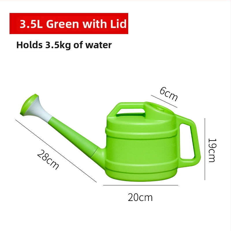 Plastmasas laistīšanas kanna ar garu izplūdumu