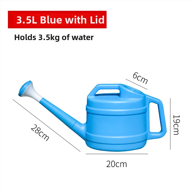 Plastmasas laistīšanas kanna ar garu izplūdumu