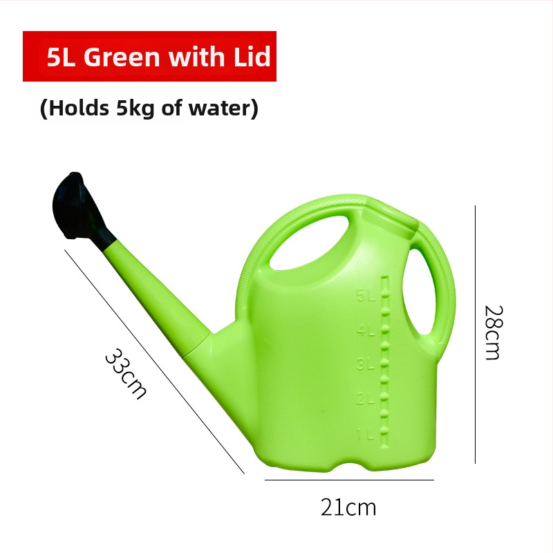 Plastmasas laistīšanas kanna ar garu izplūdumu