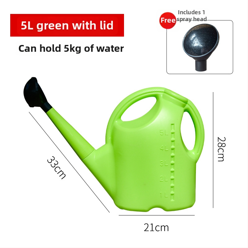 Plastmasas laistīšanas kanna ar garu izplūdumu